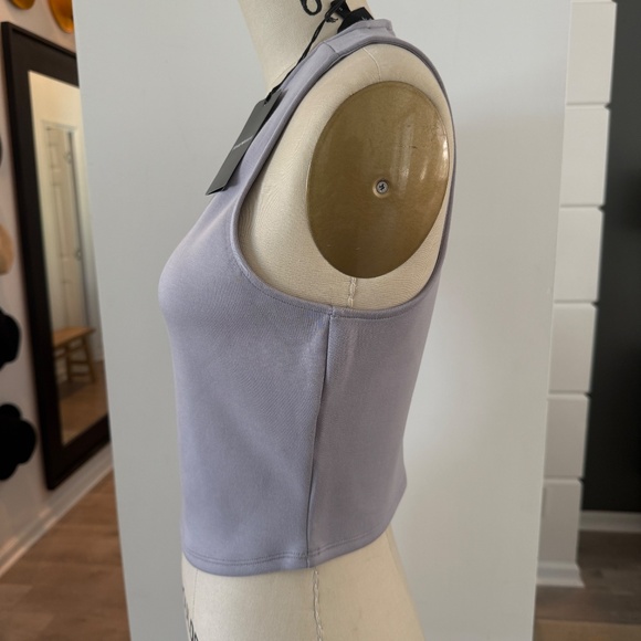 EA7 EMPORIO ARMANI Womans Gray GA Logo Stretch Tank Top Lg/Sm, 3D2K6A - Picture 3 of 12